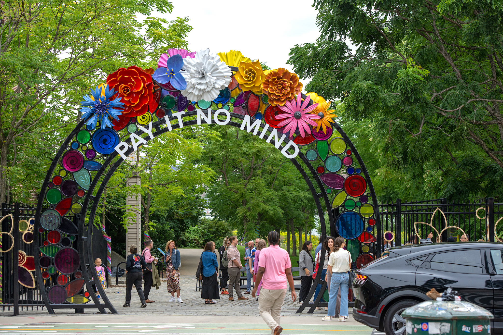 A beautiful new floral gateway in Brooklyn honors LGBTQ+ trailblazer Marsha P. Johnson