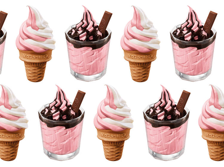 McDonald’s releases a limited strawberry ice cream series