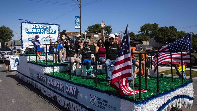 Chicago labor day parade float