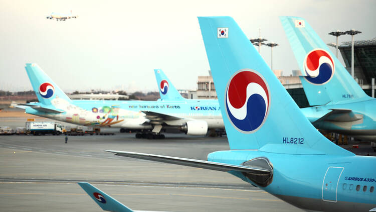 Korean Aeroplanes on Runway