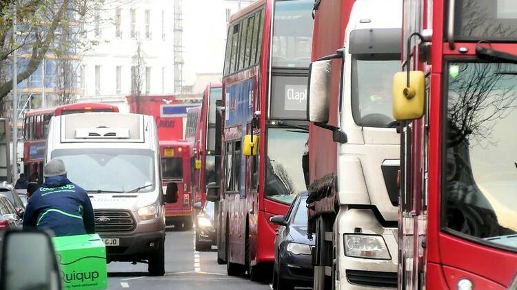 Traffic congestion in central London