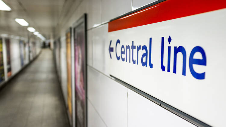 Central Line sign, London Underground