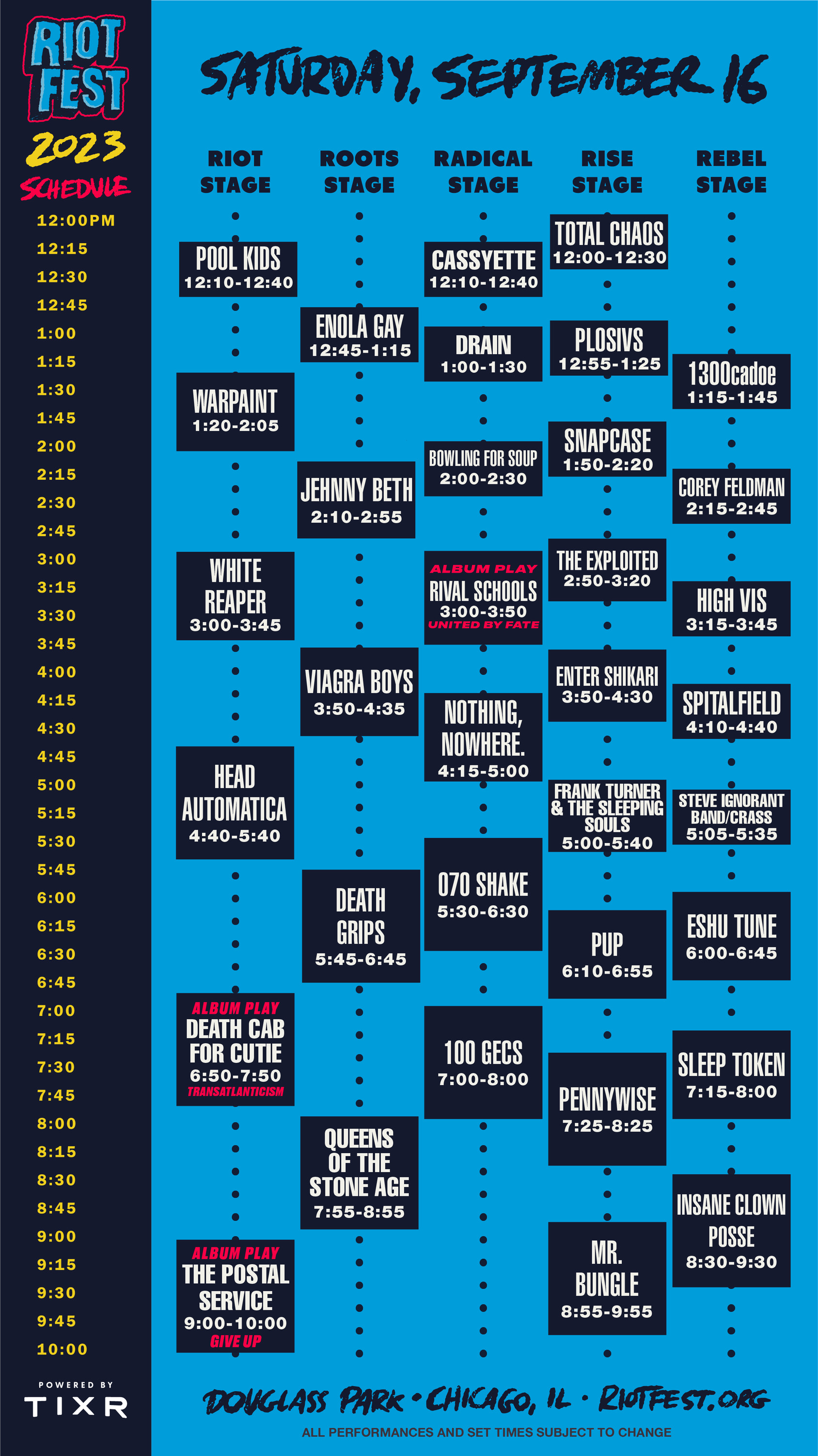 Riot Fest 2023 Lineup, Schedule & Set Times You Need To Know