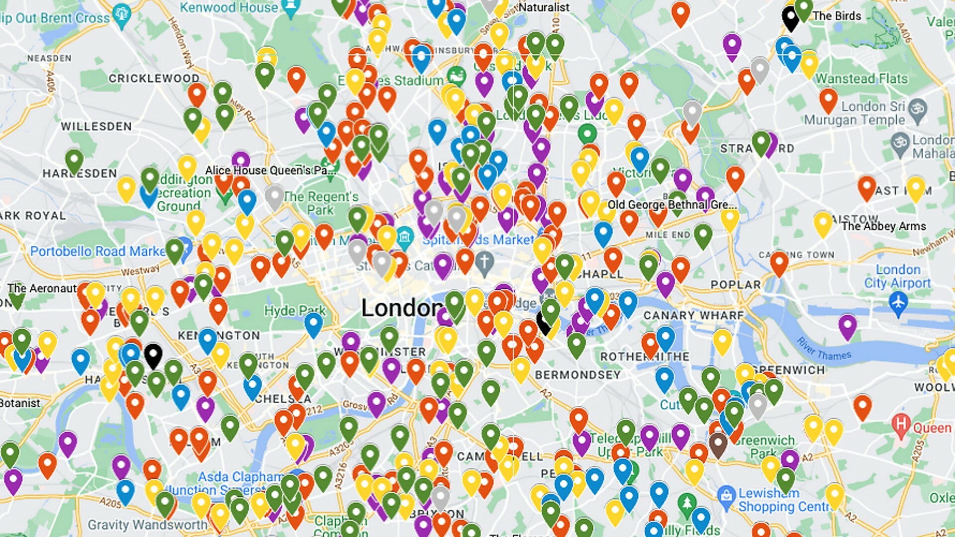 A Brand New Essential Map Shows All 500 Pub Quizzes In Central London   Image 