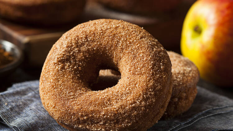 Warm Apple Cider Donuts Ready to Eat