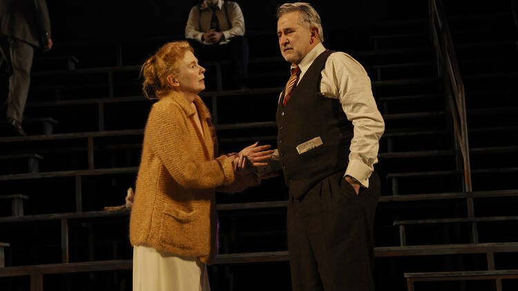 Alison Whyte and Anthony LaPaglia in 'Death of a Salesman'.