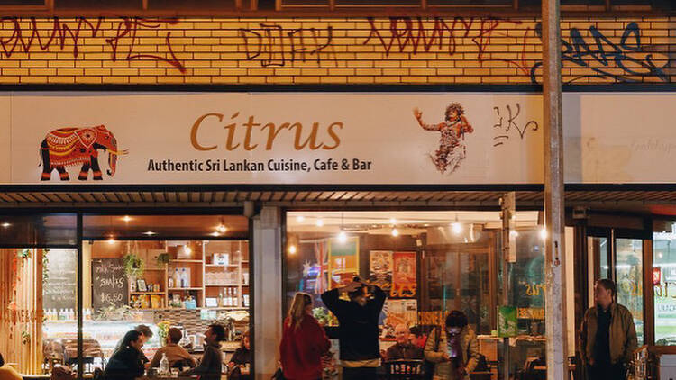 The street view of Citrus restaurant in Fitzroy North.