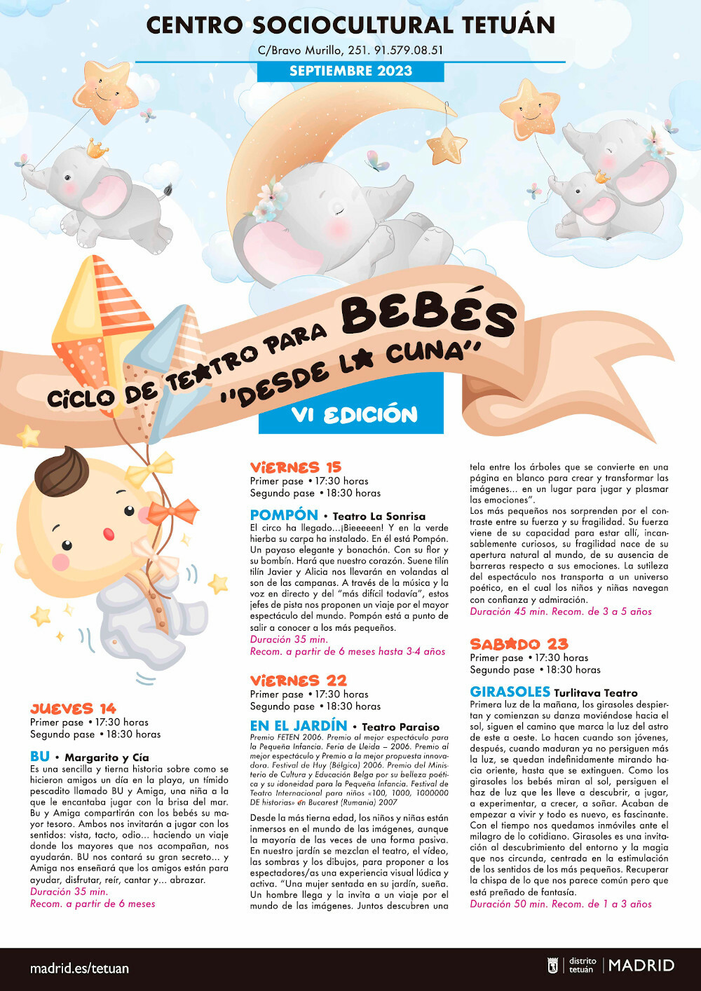 Ciclo teatro para bebés 'Desde la cuna'