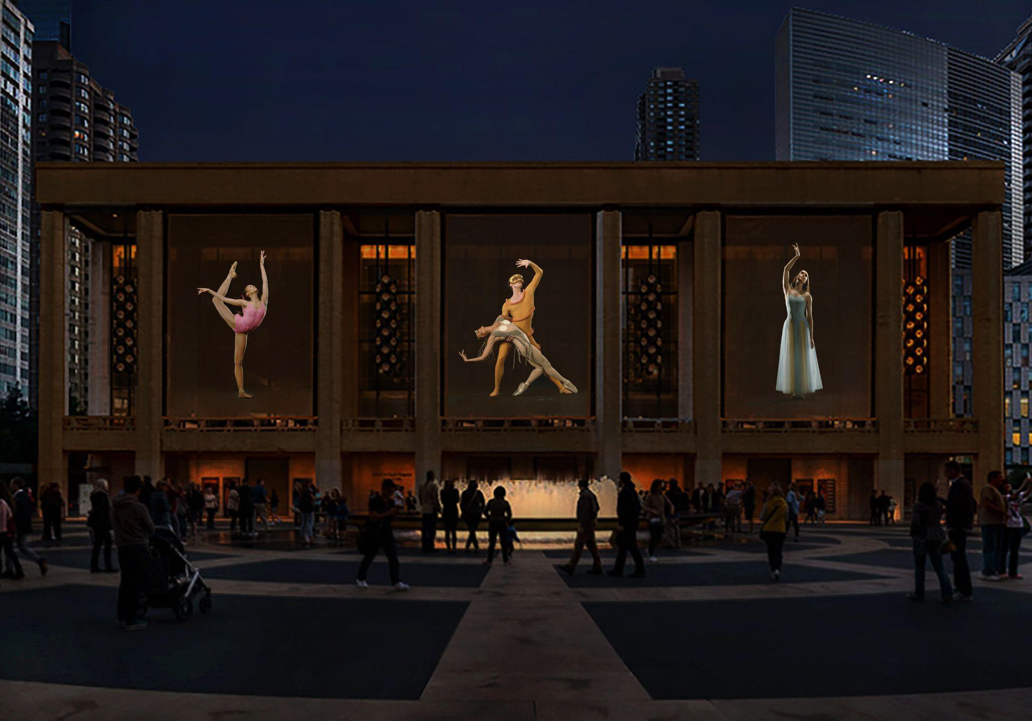 A stunning film installation will be on display on Lincoln Center's facade this month