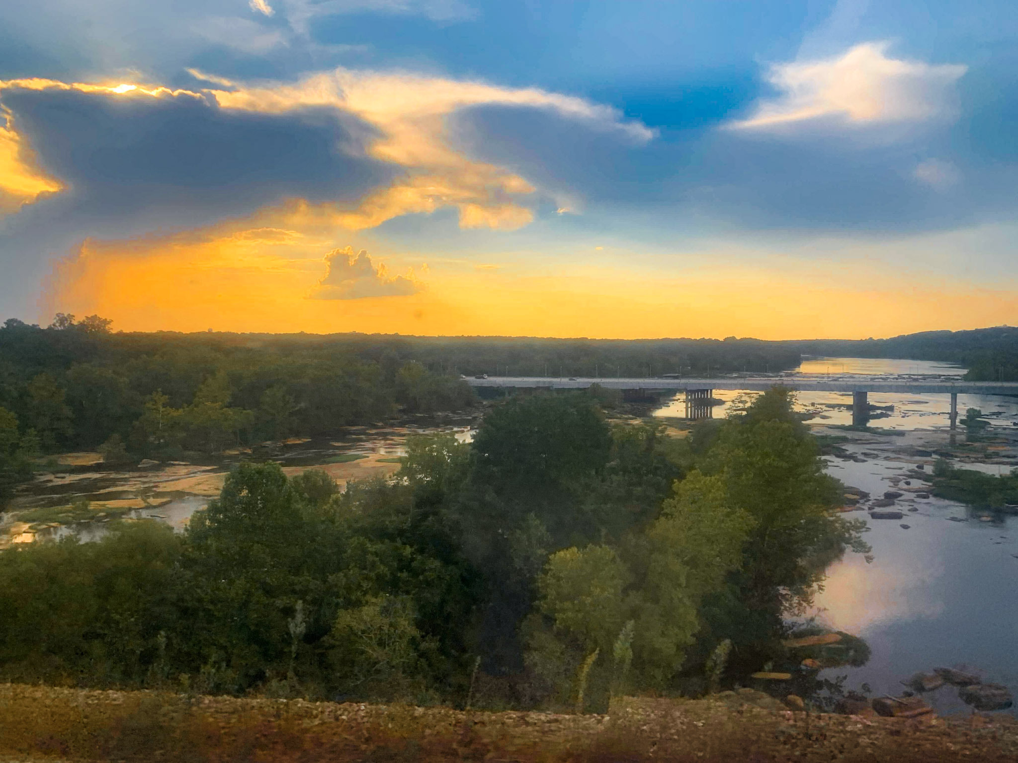 The view from the Amtrak dining train