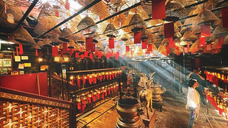 Man Mo Temple in Sheung Wan, a stop on Central Market's walking tours