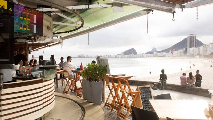 A vista da Mureta do Leme para a praia