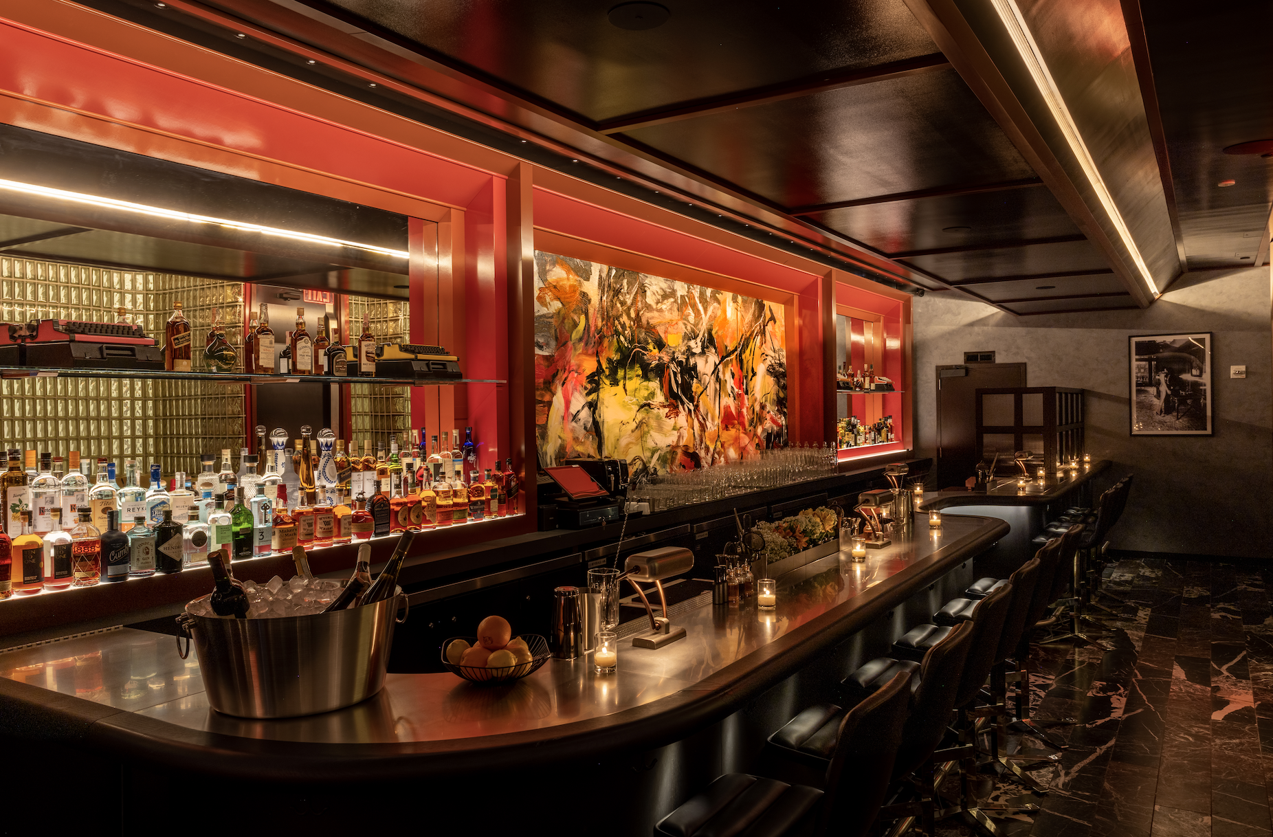 This Mad Men-inspired bar can be found behind an unmarked door inside a midtown food hall