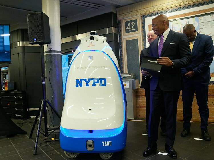 There’s a new robot policeman patrolling the Times Square subway station