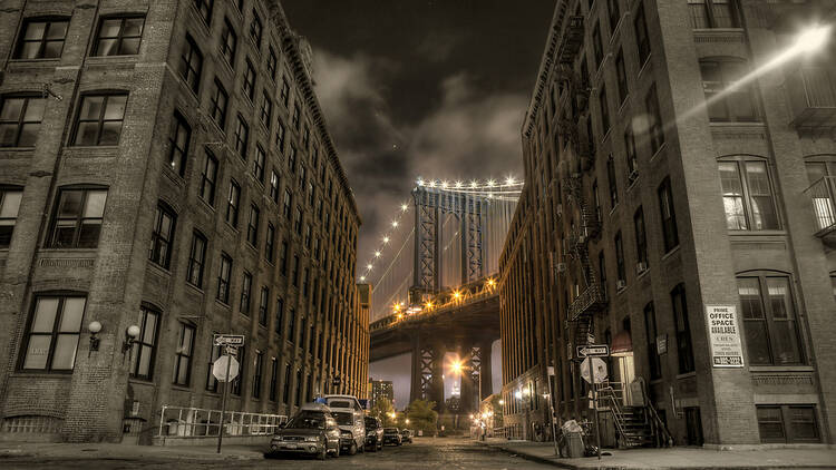 Dumbo Brooklyn at night