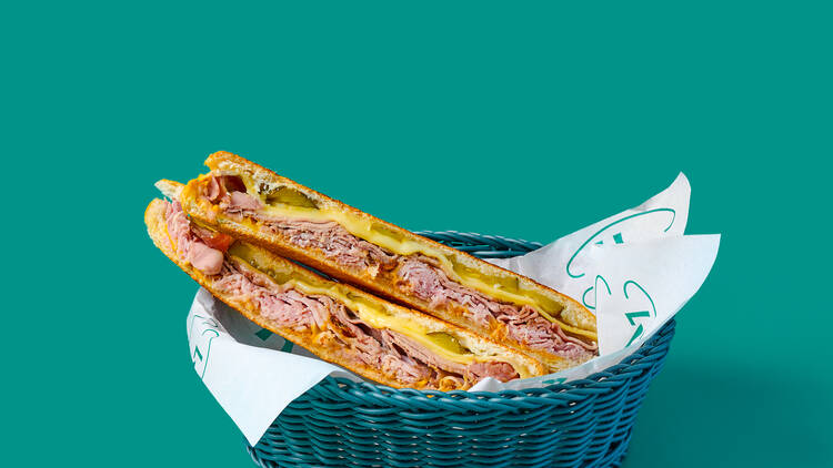 Little Havana's signature Cubano sandwich.
