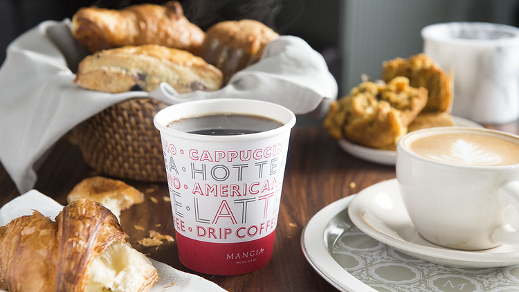 croissant, scone coffee (Mangia)