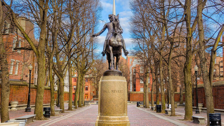 Boston, Massachusetts, USA at the Paul Revere Monument.