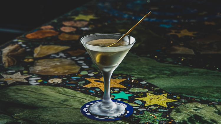 A Martini at Bar Planet