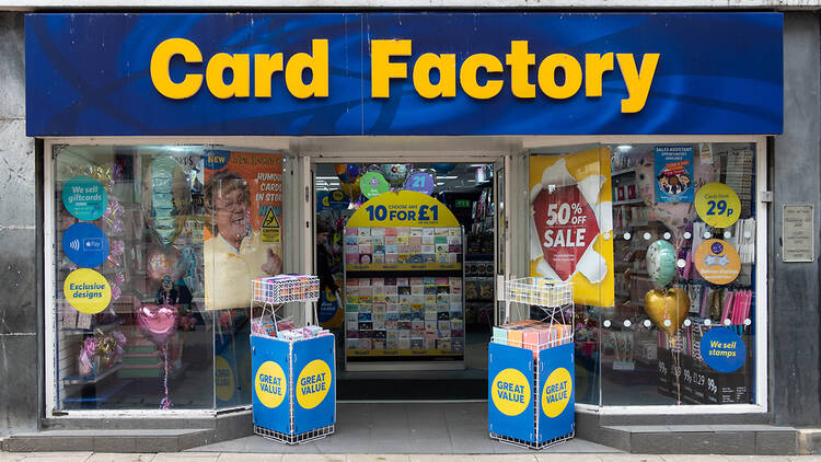 Card Factory store in Canterbury, England