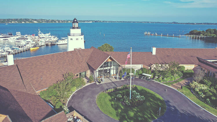 Montauk Yacht Club with a view of the lake