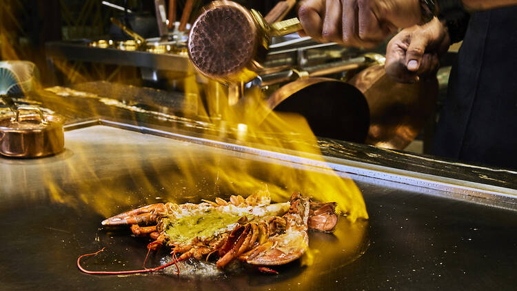 Lobster teppanyaki at Maison Kasai
