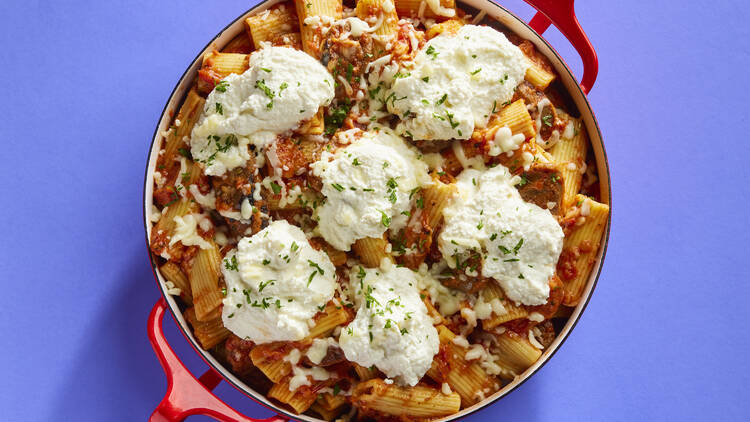 Polly-O Ricotta Sausage Skillet Pasta