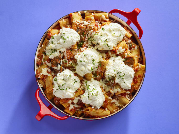 Polly-O Ricotta Sausage Skillet Pasta