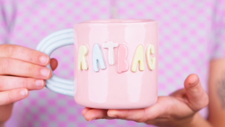 A Ratbag pottery mug