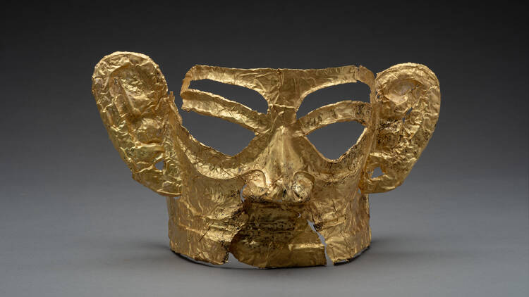 Gold mask excavated from Sanxingdui