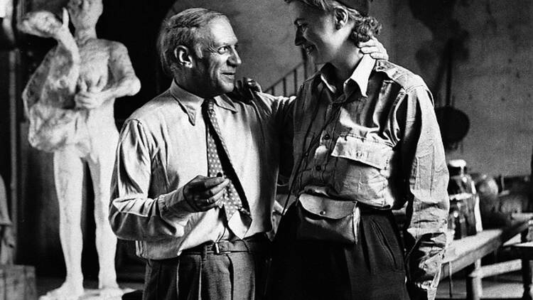 Picasso and Lee Miller in his studio, Liberation of Paris