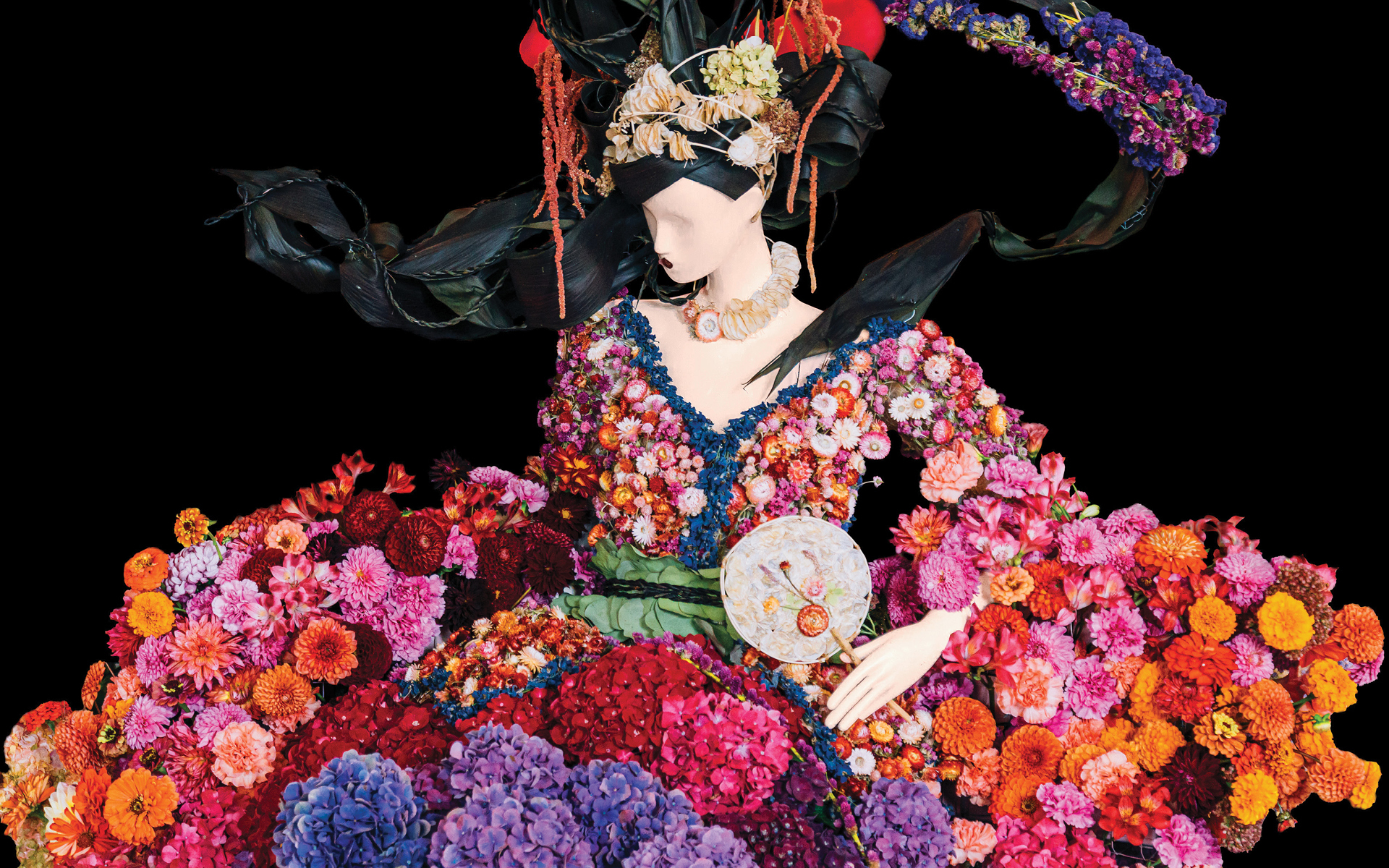 See incredible floral sculptures inspired by global destinations at Hudson Yards