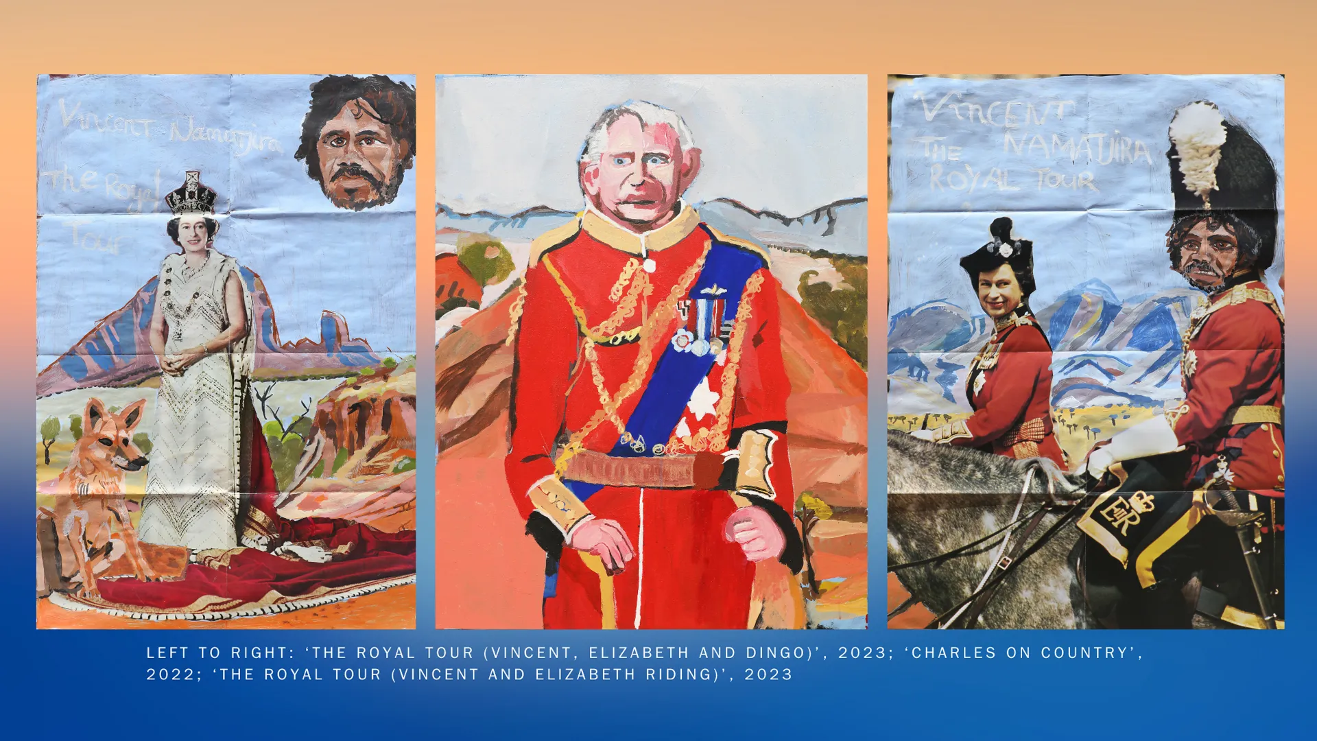 Paintings from Vincent Namatjira: Desert Songs