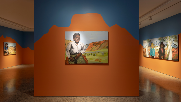 Vincent Namatjira: Desert Songs installation