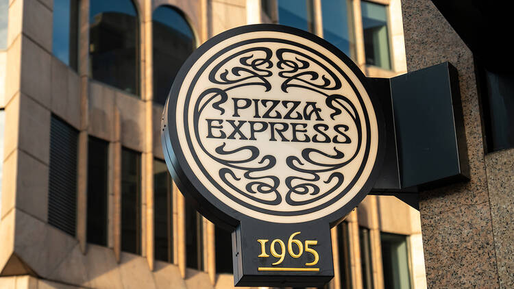 Pizza Express sign in London