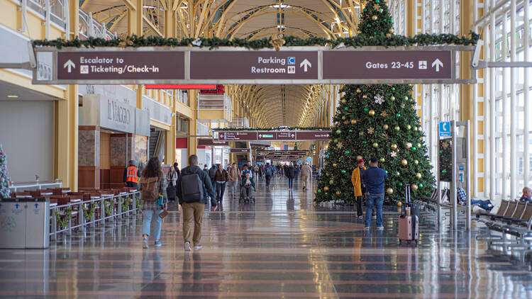 Airport at Christmas