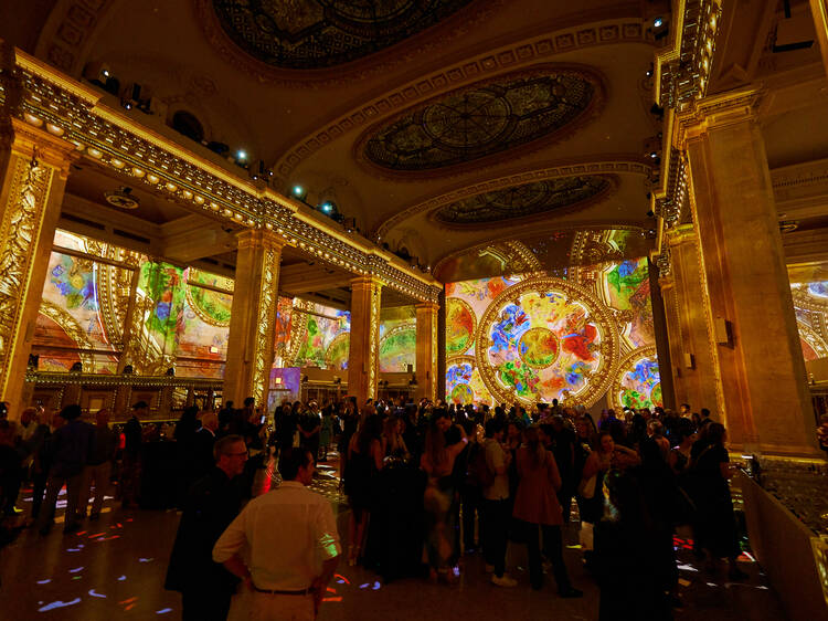 Explore the vibrant "Chagall, Paris-New York" immersive exhibit