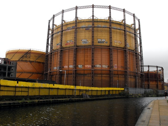 A gasholder in use 