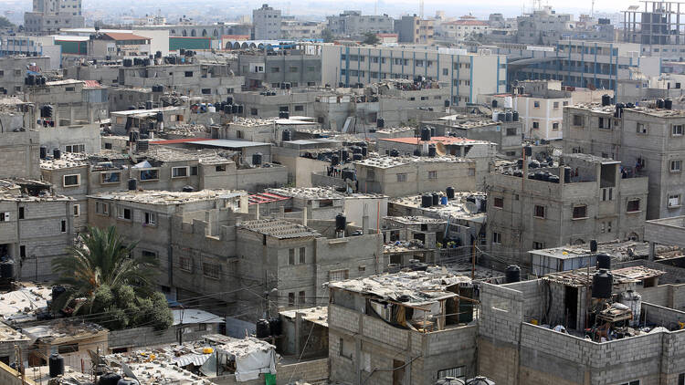General view of Palestinian homes