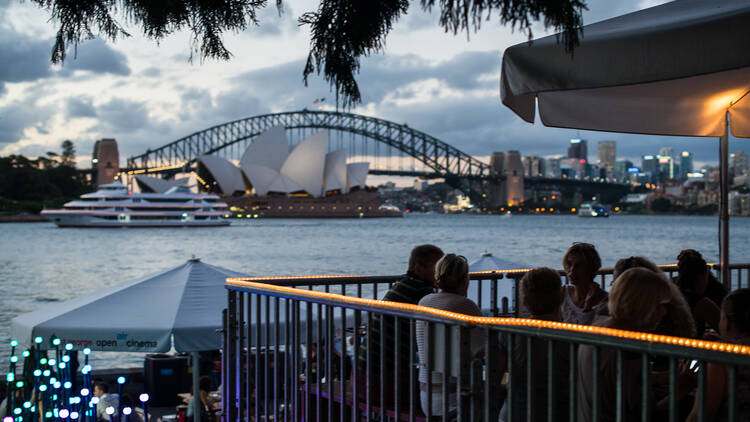 Views of Sydney Harbour and the Opera House from Westpac OpenAir Cinema