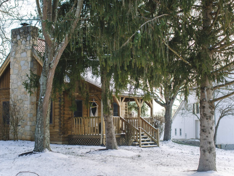 A peaceful cabin on a 50-acre family farm