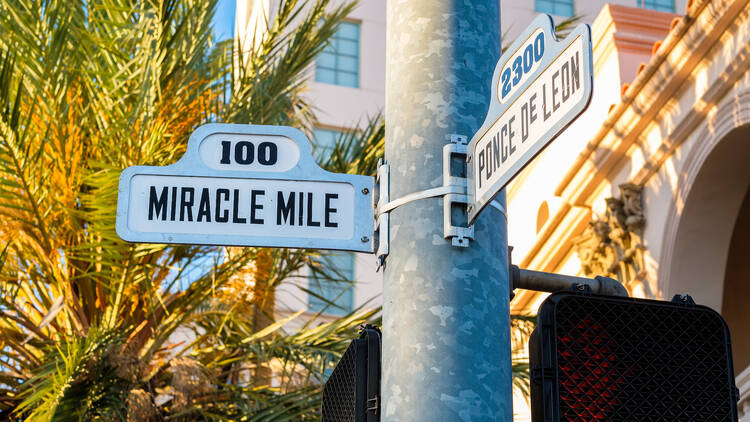 Miracle Mile in downtown Coral Gables, Miami
