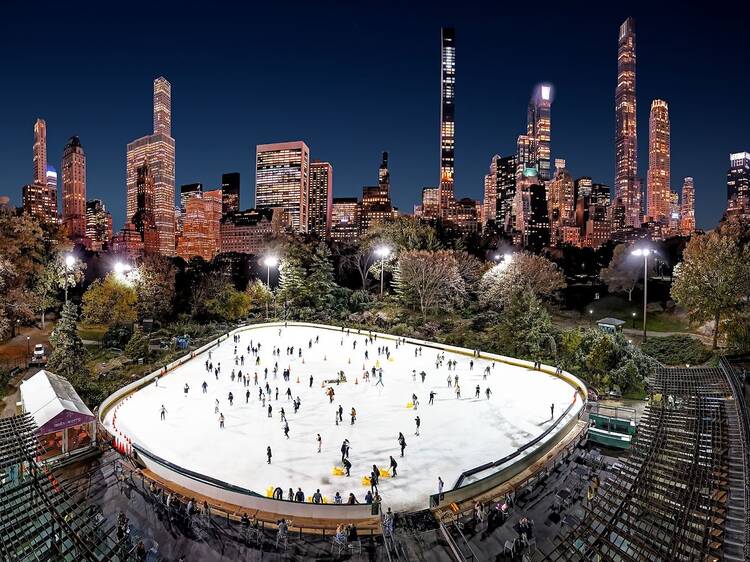 Ice skating in Central Park