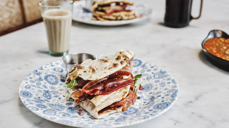 Dishoom’s bacon naan roll