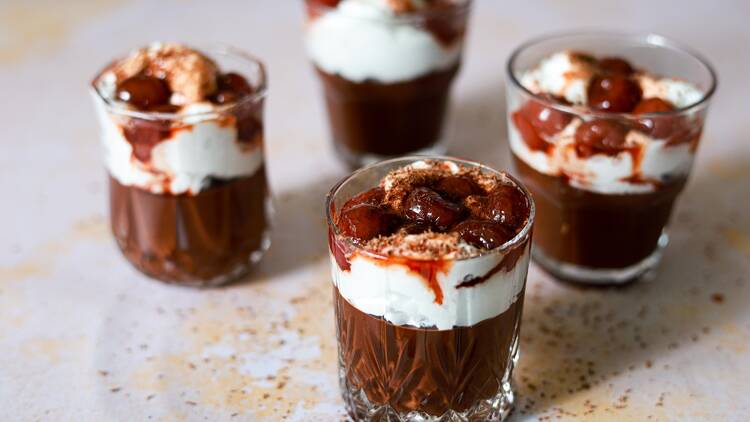 Mildred’s sour cherry chocolate pots