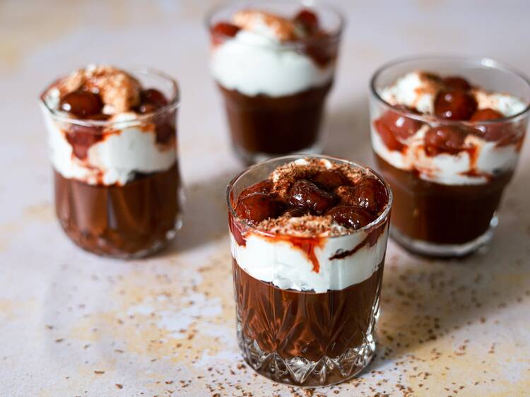 Mildred’s sour cherry chocolate pots