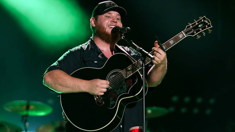 Luke Combs live on stage in Nashville