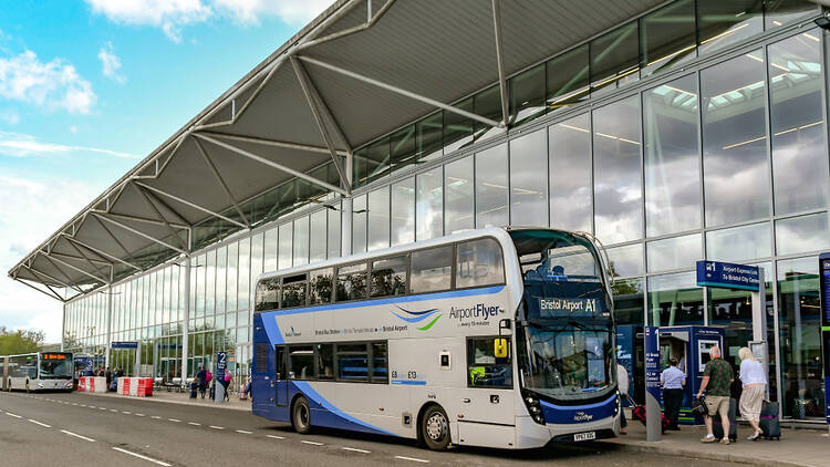 Bristol Airport and Airport Flyer bus