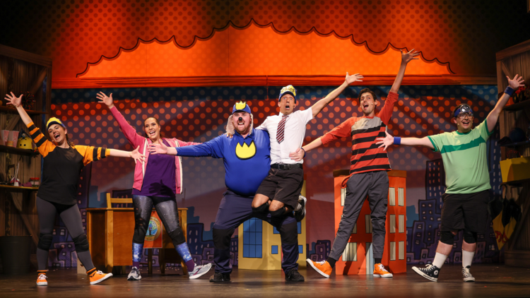 The cast of Dog Man the Musical on stage