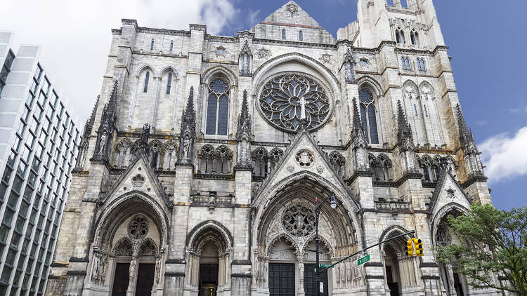 The Cathedral of Saint John The Divine - exterior view.